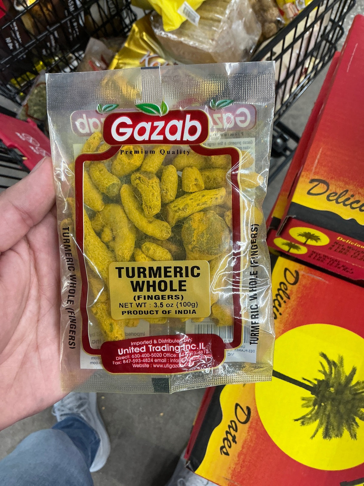 GAZAB Turmeric Fingers (Whole) 100g