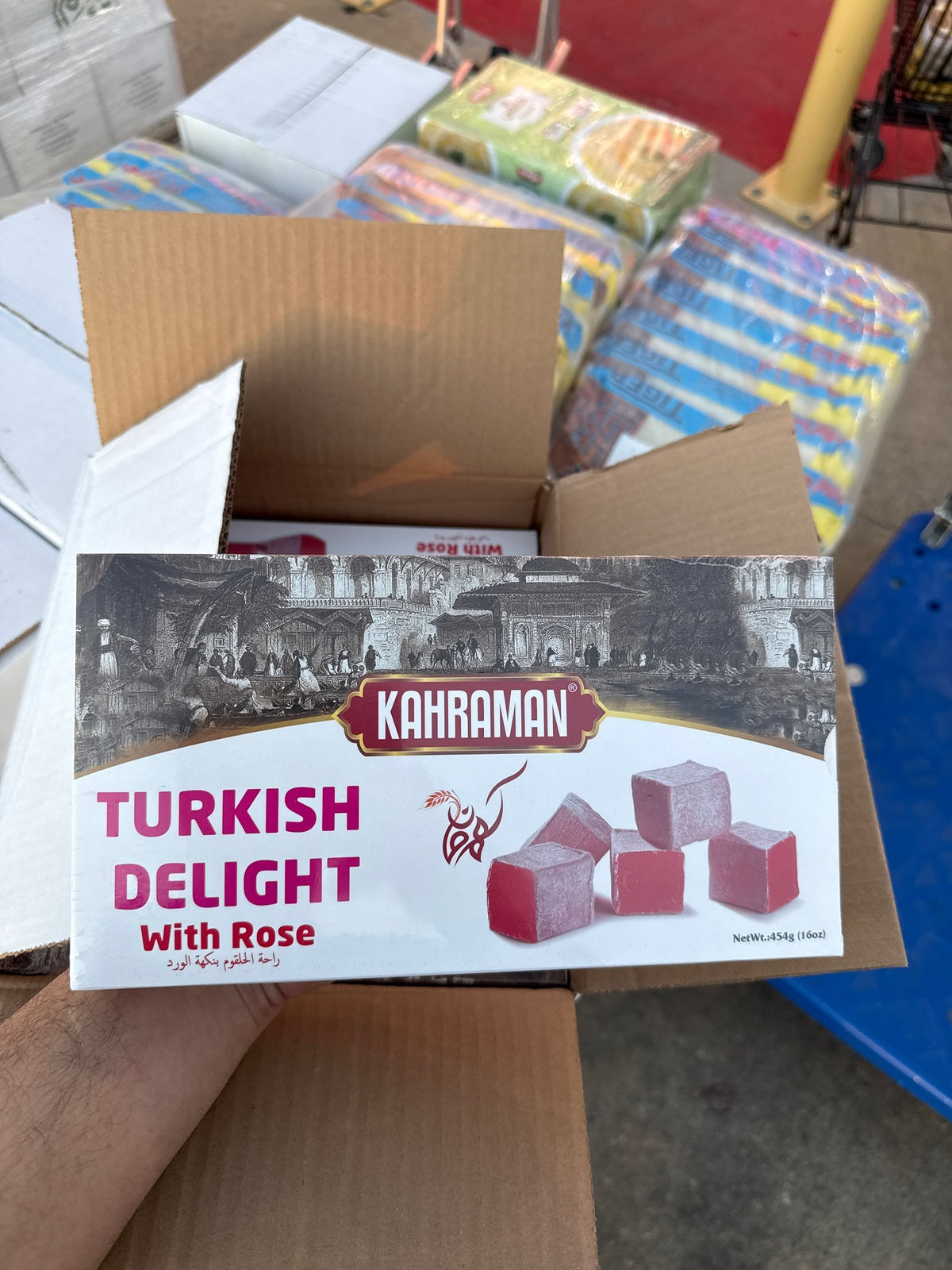 KAHRAMAN TURKISH DELIGHT ROSE FLAVOR 1LB