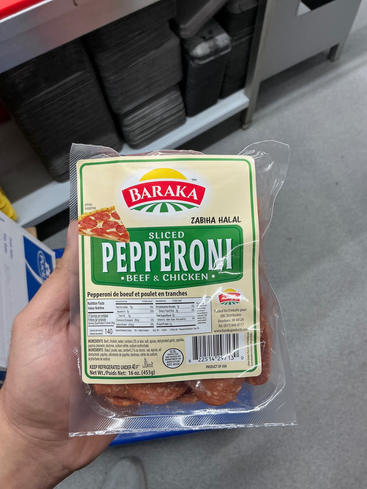 BARAKA Sliced Pepperoni Beef & Chicken 1 Lb