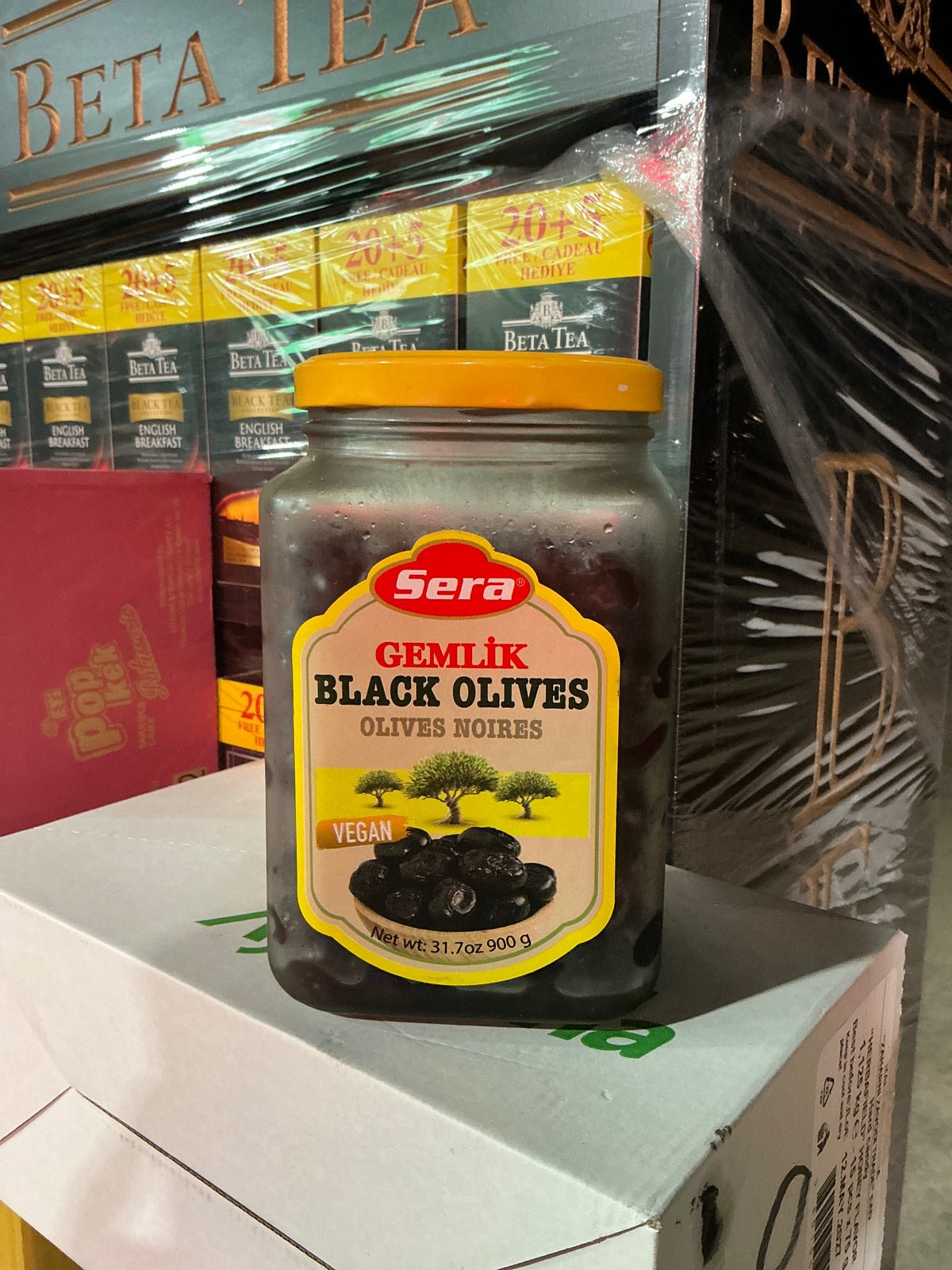 SERA Black Olives Gemlik Type (900g) 1600ml Jar