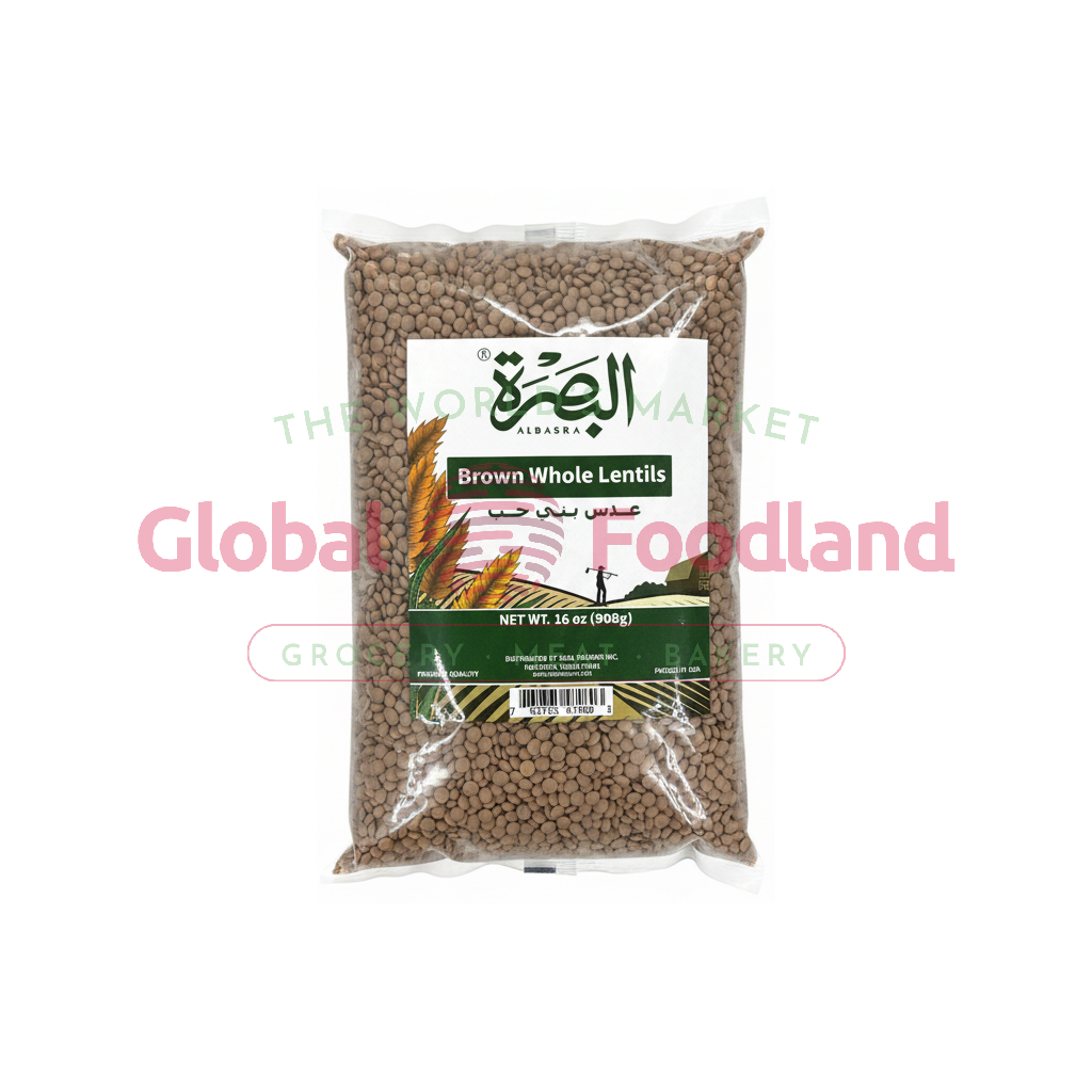 AlBasra Brown Whole Lentil 2 lb